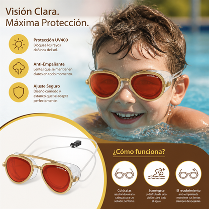 Pro Aviator Gafas de Natación – Protección UV400, Antivaho y Ajuste Completo