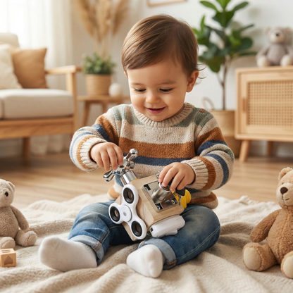 Cubo de actividades de madera para niños pequeños ⎜ Juguete educativo para la motricidad fina y el aprendizaje sensorial temprano
