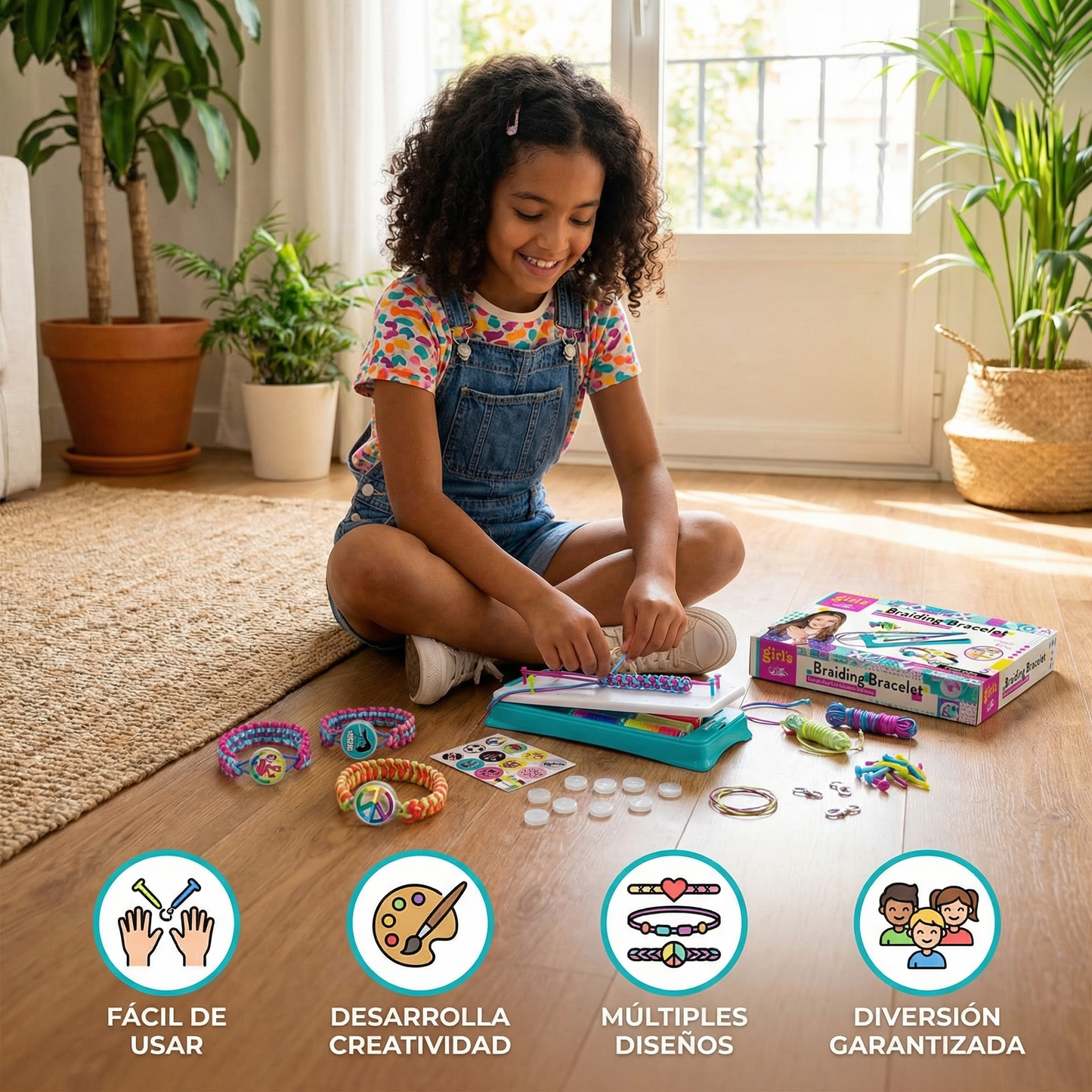 Set creativo para trenzar pulseras