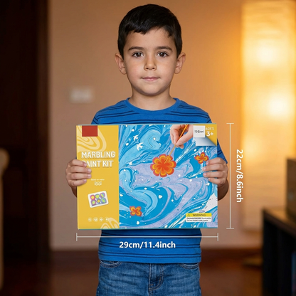 Kit de pintura marmoleada para niños ⎜ Set creativo de arte acuático