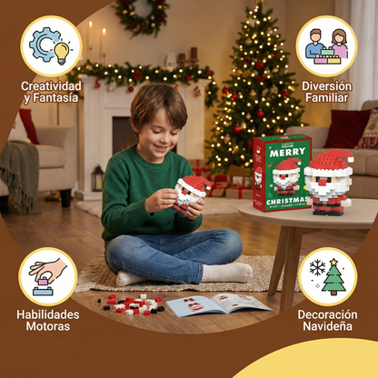 Figuras navideñas creativas de bloques – diversión para toda la familia
