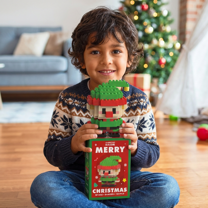 Figuras navideñas creativas de bloques – diversión para toda la familia