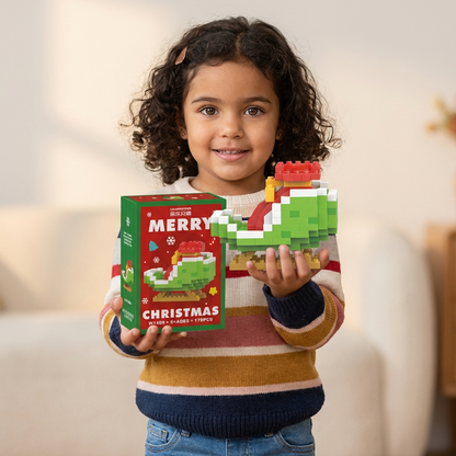 Figuras navideñas creativas de bloques – diversión para toda la familia