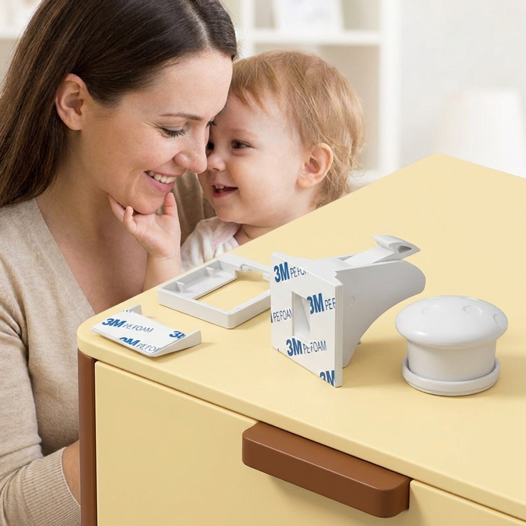 Juego de cierres magnéticos de seguridad infantil para armarios y puertas