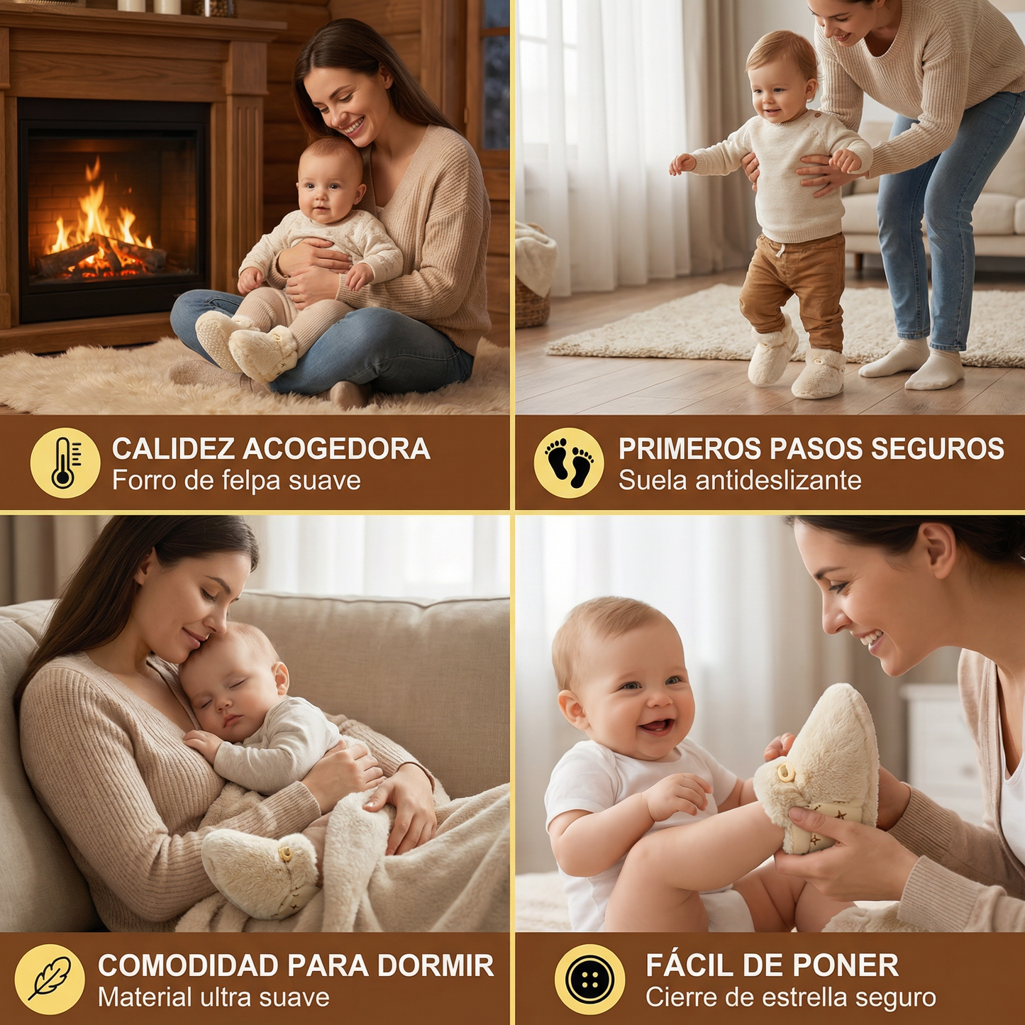 Zapatillas de calcetín suaves para bebés