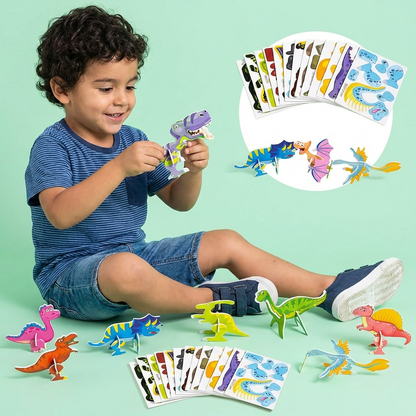 Set de rompecabezas 3D de dibujos animados para niños