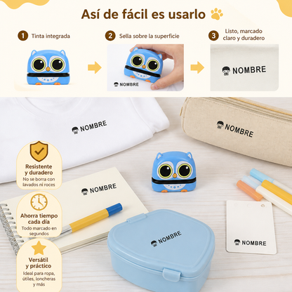Sello Personalizado Con Nombre Para Niños – Permanente Para Ropa Y Materiales Escolares