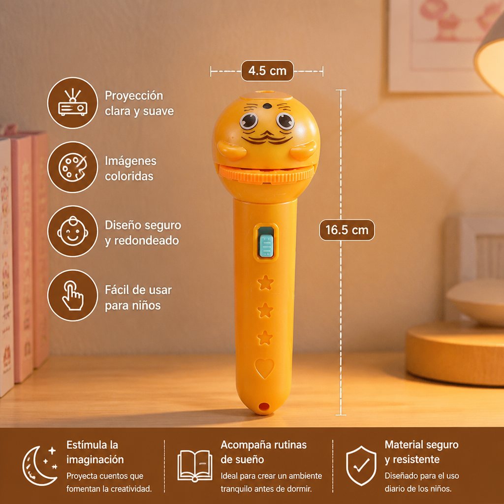 Linterna Infantil Con Proyección De Cuentos De Buenas Noches