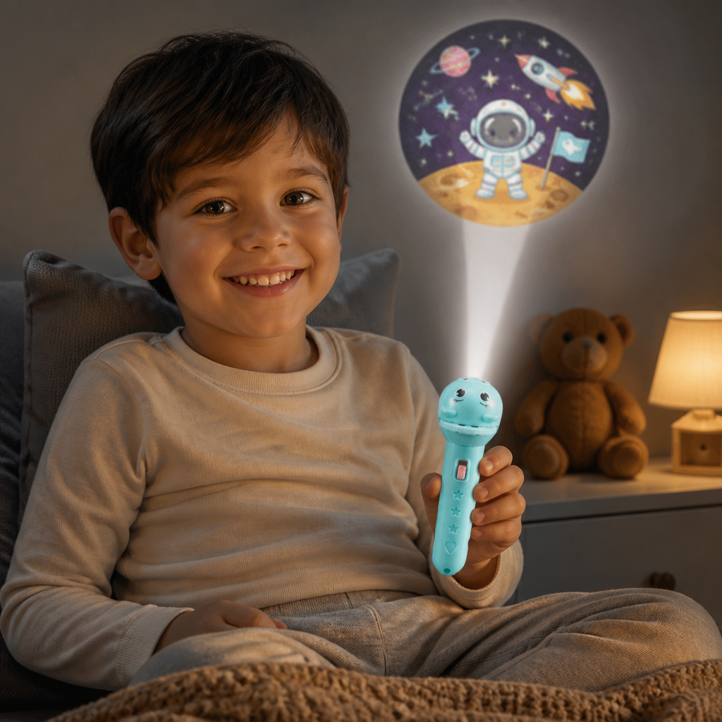 Linterna Infantil Con Proyección De Cuentos De Buenas Noches