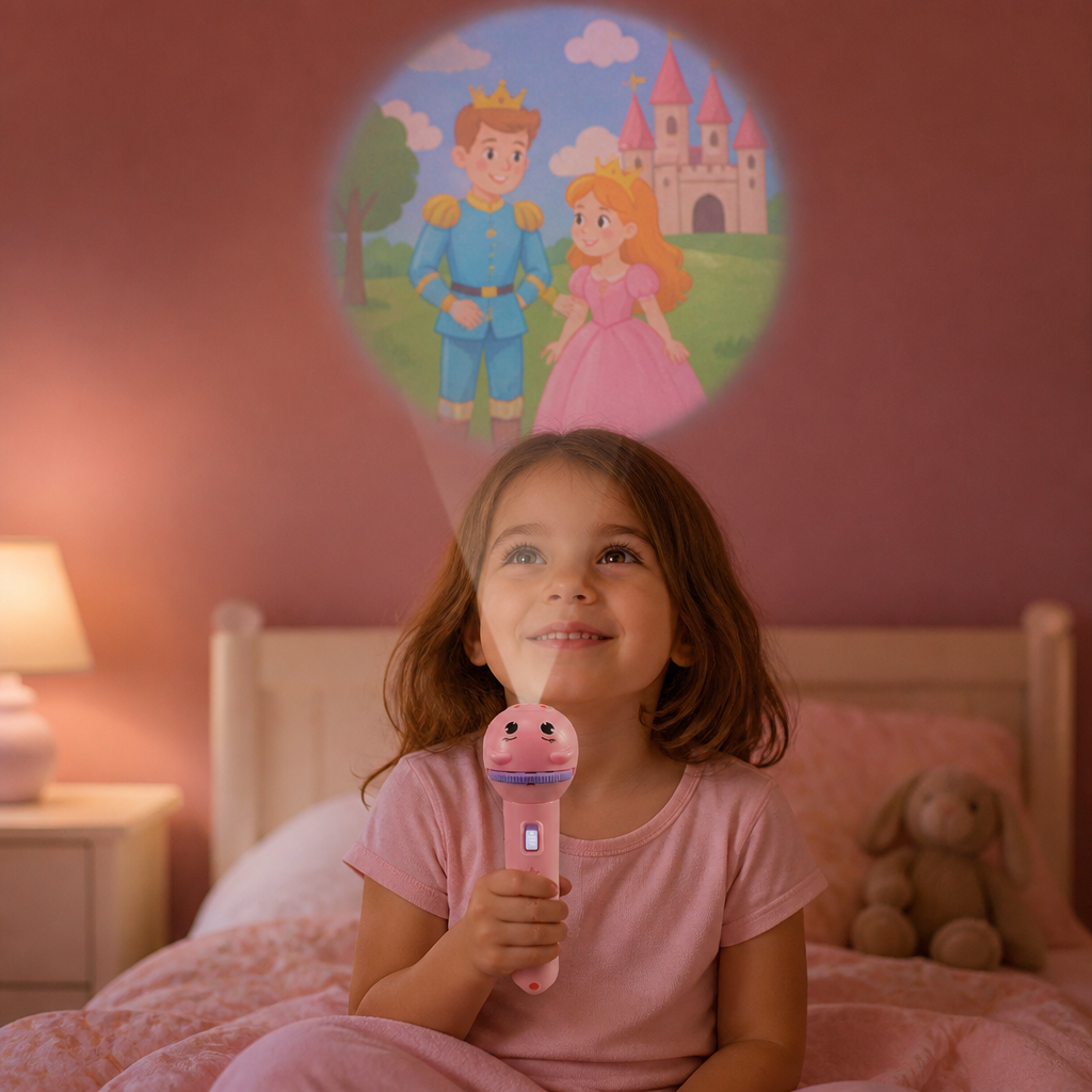Linterna Infantil Con Proyección De Cuentos De Buenas Noches