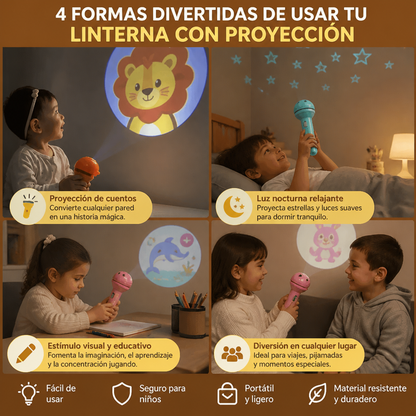 Linterna Infantil Con Proyección De Cuentos De Buenas Noches