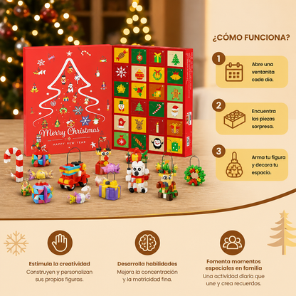 Calendario De Adviento De Bloques Para Decoraciones Navideñas