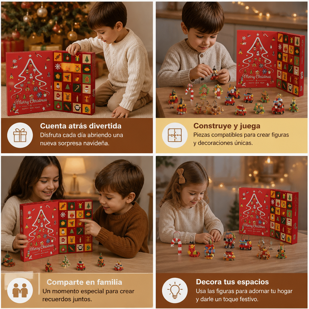 Calendario De Adviento De Bloques Para Decoraciones Navideñas