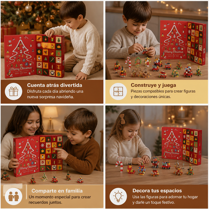 Calendario De Adviento De Bloques Para Decoraciones Navideñas