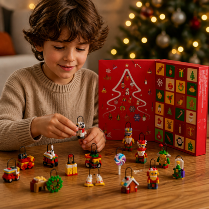 Calendario De Adviento De Bloques Para Decoraciones Navideñas