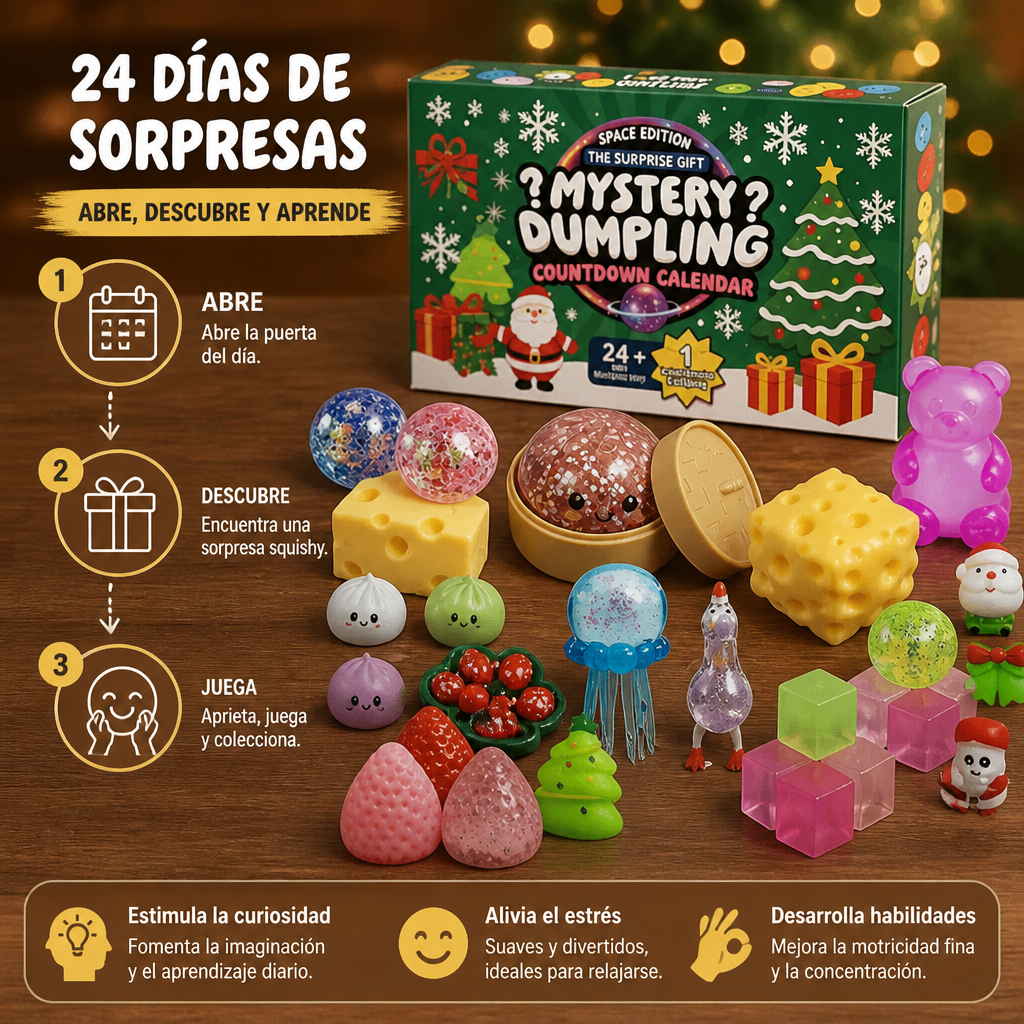 Calendario De Adviento Squishy De Navidad Para Niños