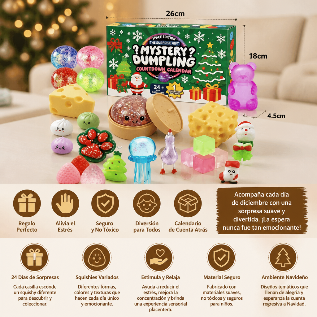 Calendario De Adviento Squishy De Navidad Para Niños