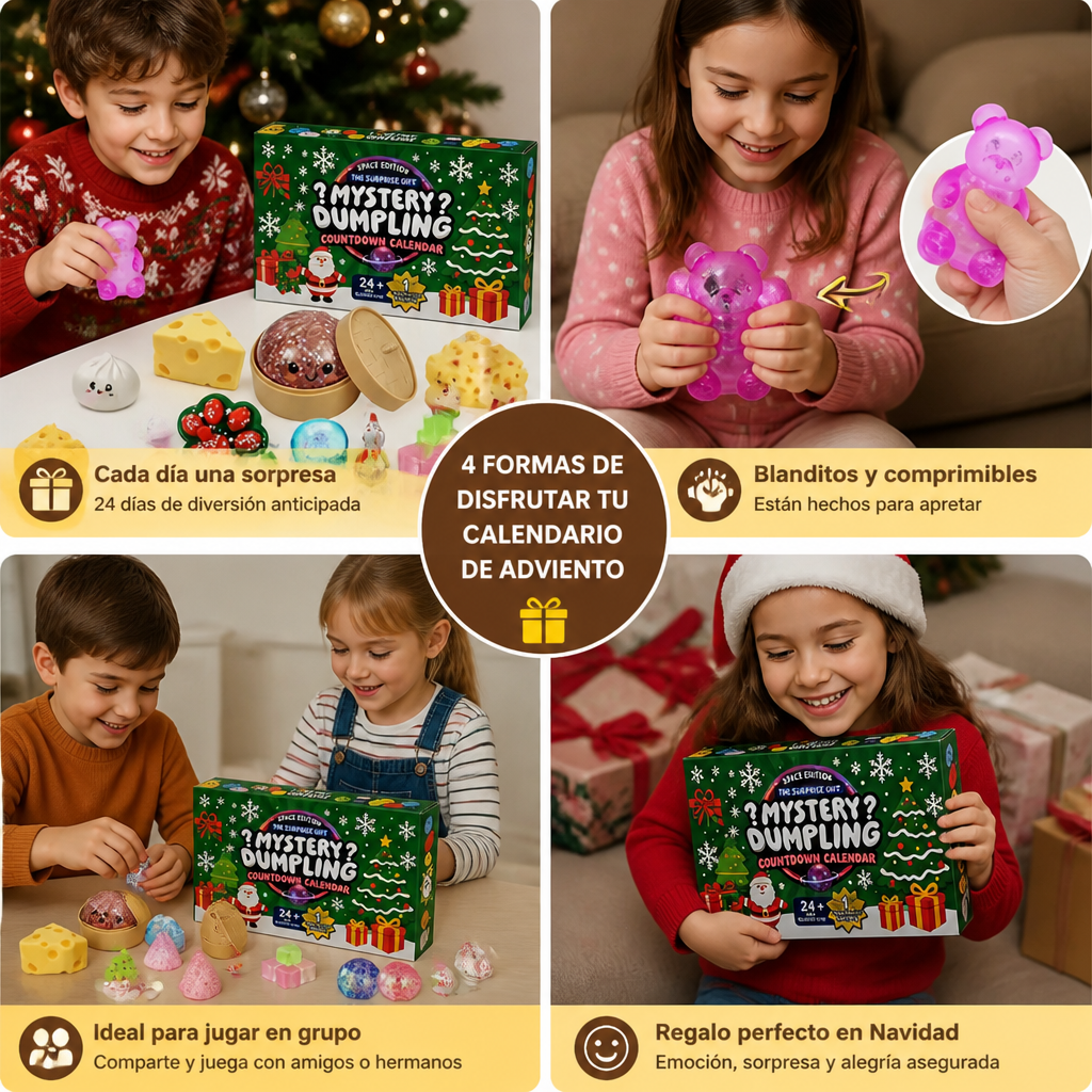 Calendario De Adviento Squishy De Navidad Para Niños