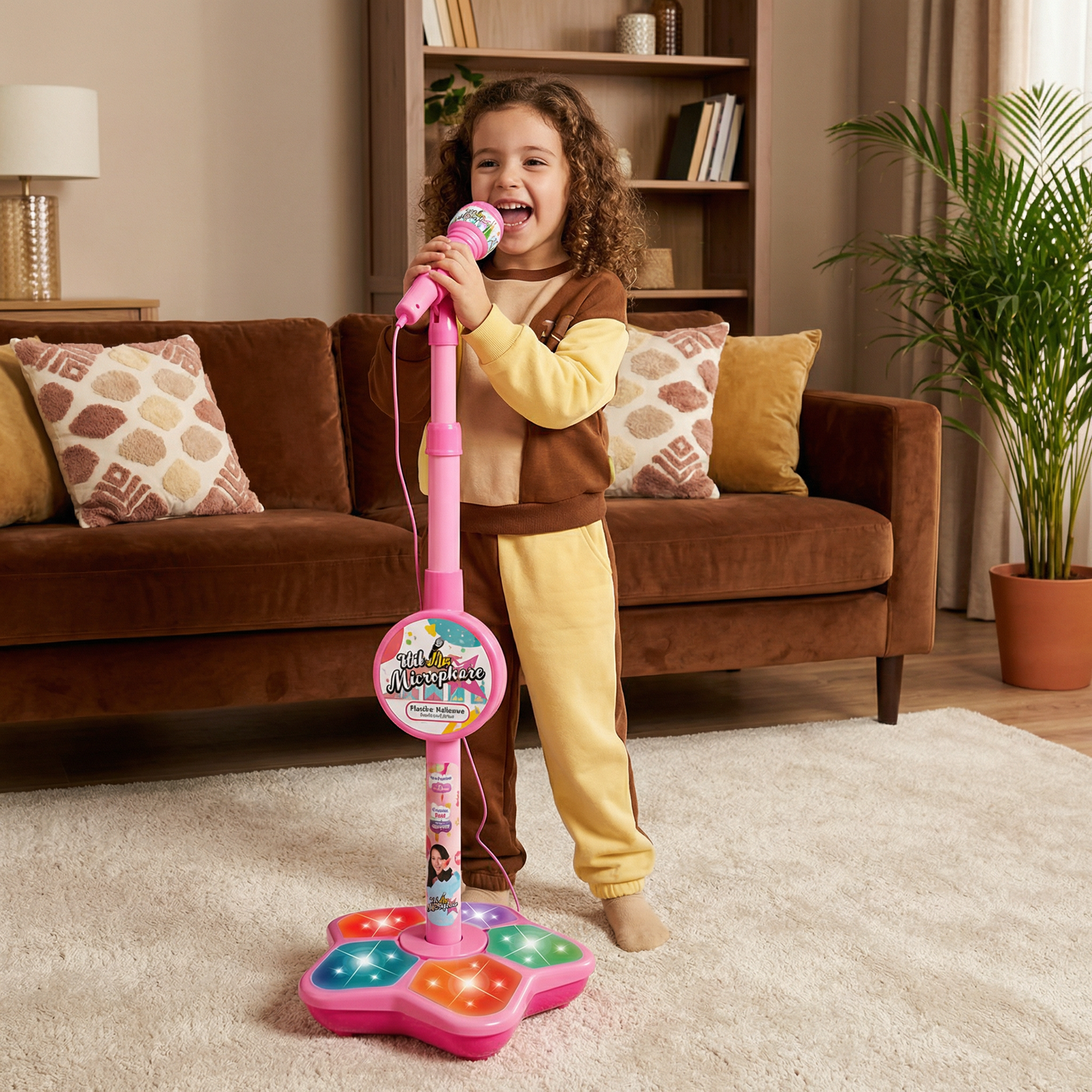 Set de karaoke para niños con micrófono y soporte – Juego educativo musical