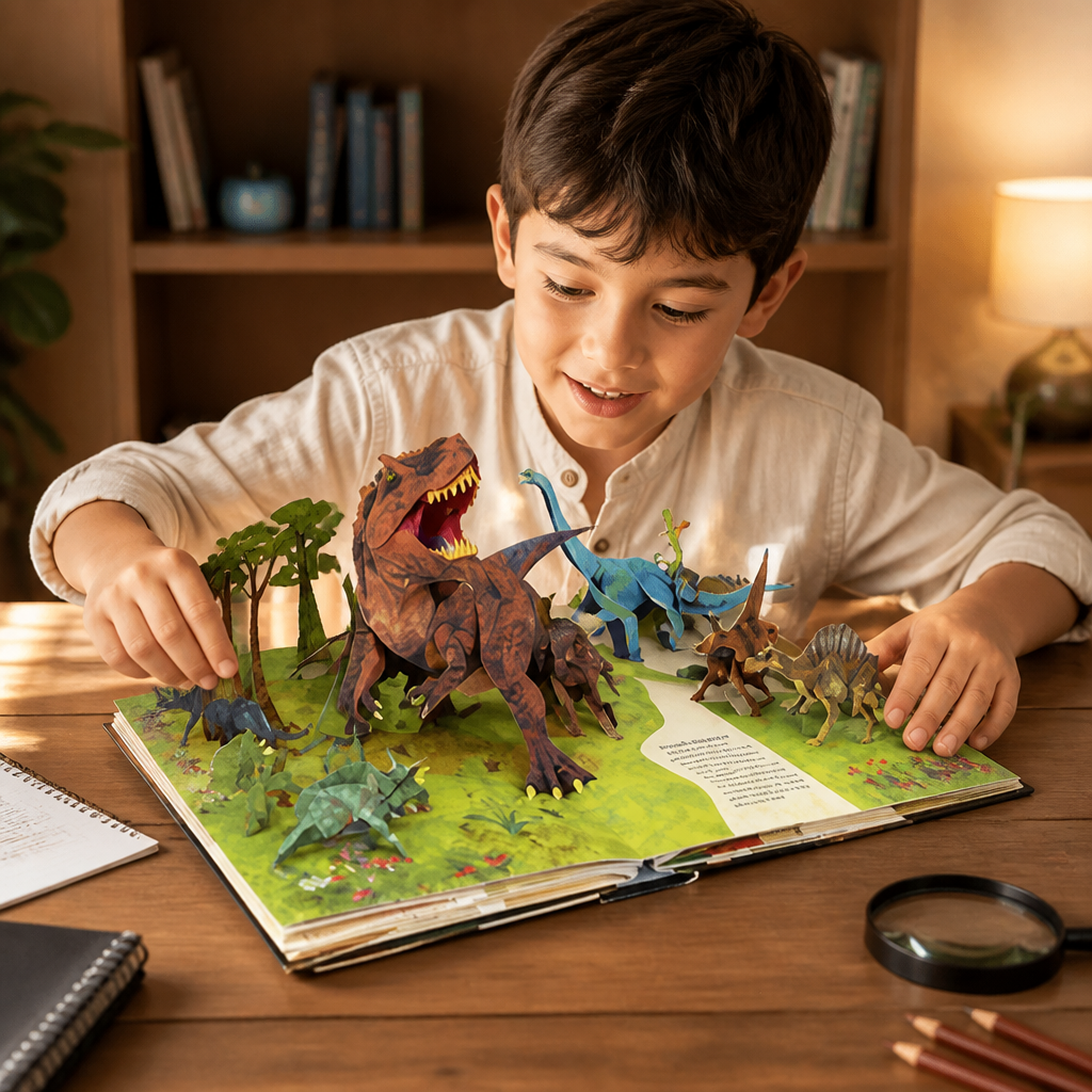 Enciclopedia Interactiva de Dinosaurios Pop-Up 3D