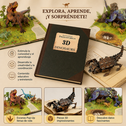 Enciclopedia Interactiva de Dinosaurios Pop-Up 3D