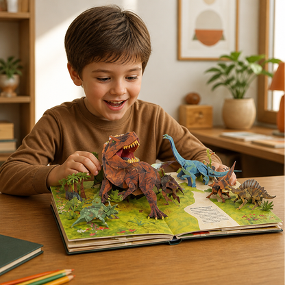 Enciclopedia Interactiva de Dinosaurios Pop-Up 3D