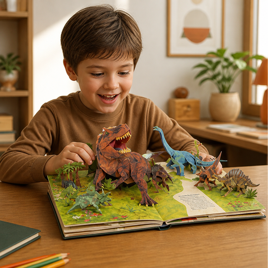 Enciclopedia Interactiva de Dinosaurios Pop-Up 3D