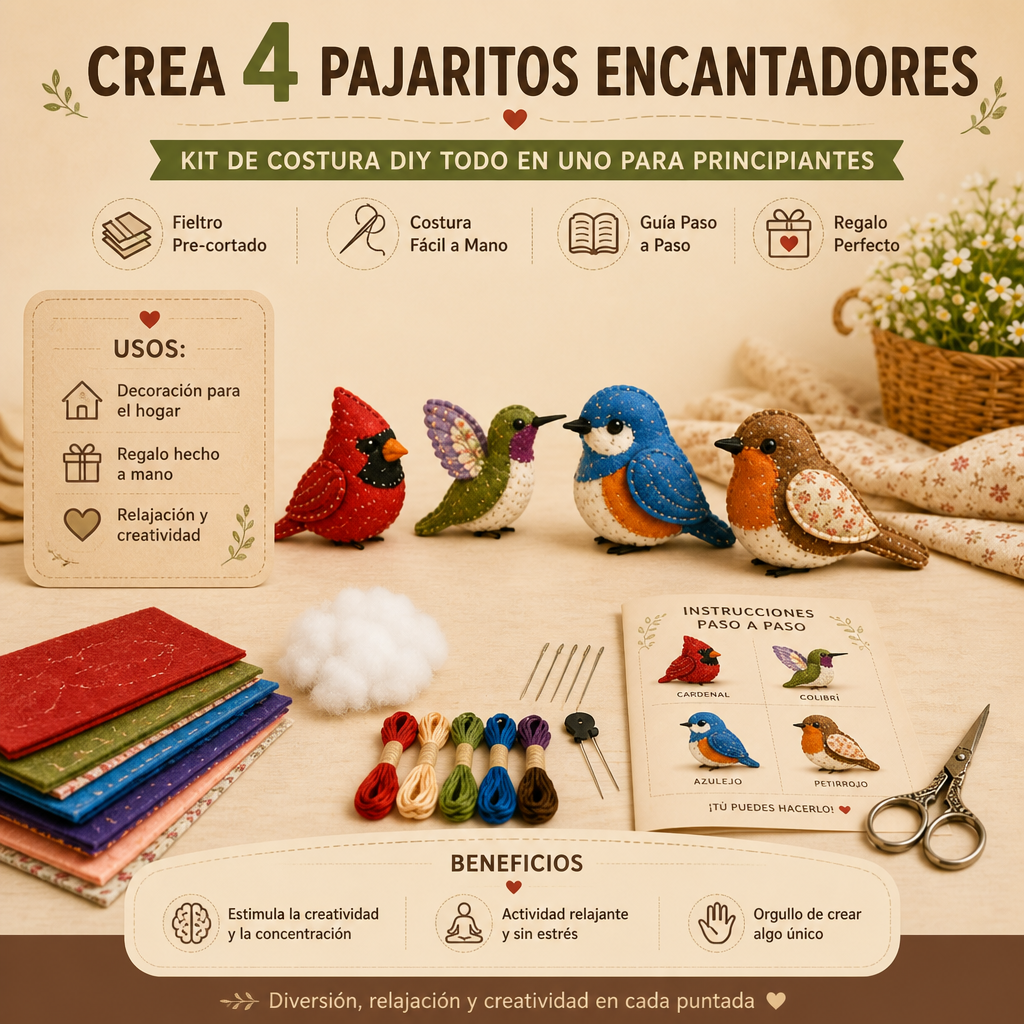 Kit de Costura DIY de Peluche – Crea Tu Propio Personaje Adorable