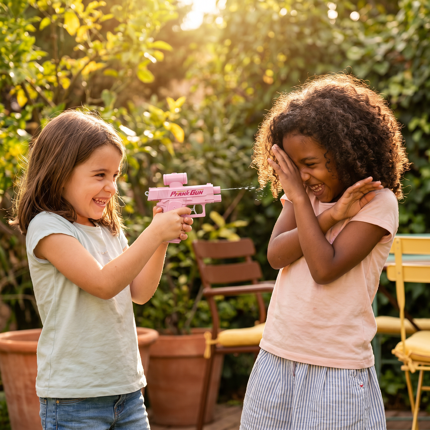 Pistola de agua de doble cara para niños – Mini juguete acuático divertido