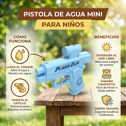 Pistola de agua de doble cara para niños – Mini juguete acuático divertido