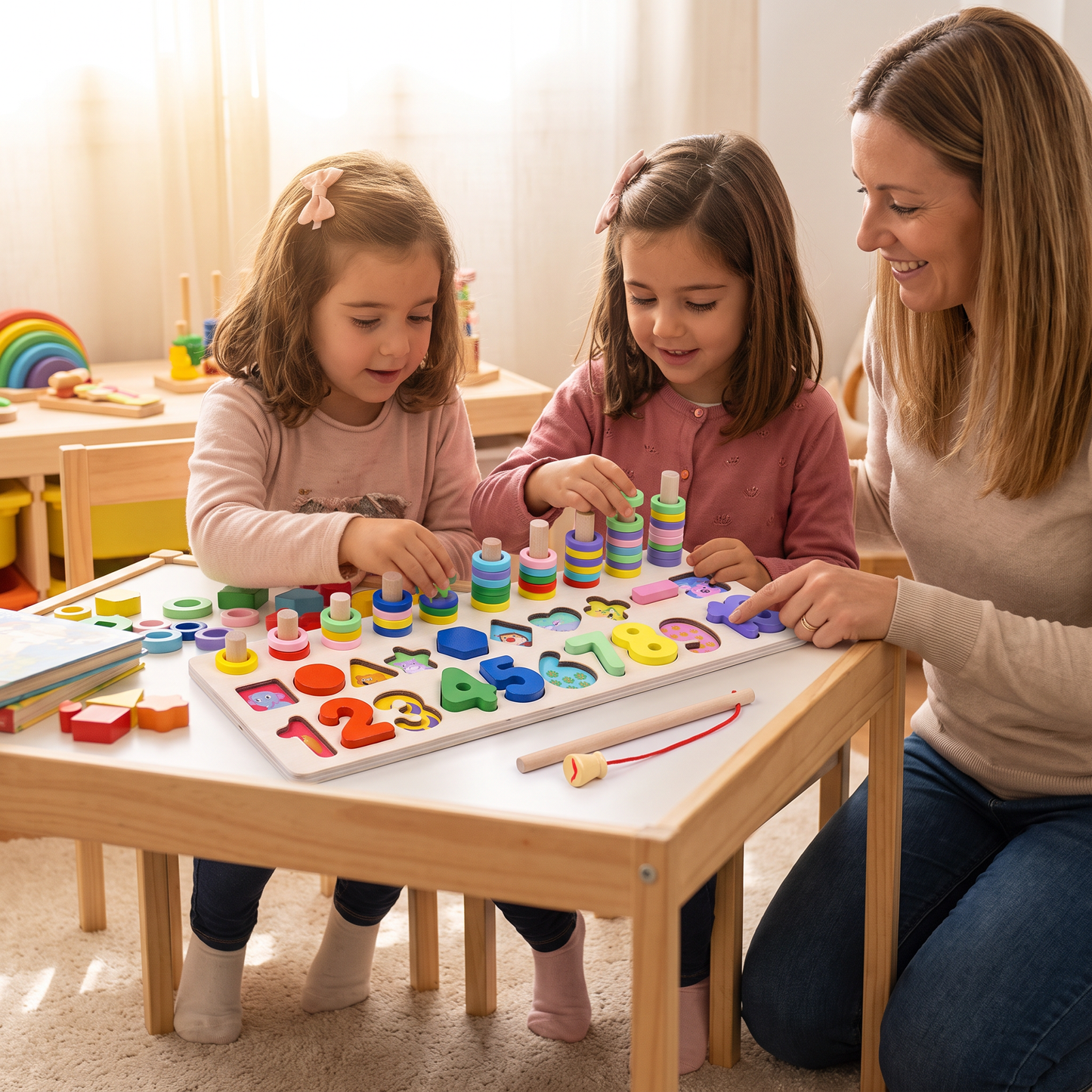 Desarrollo De Habilidades – Tablero De Actividades Montessori De Madera