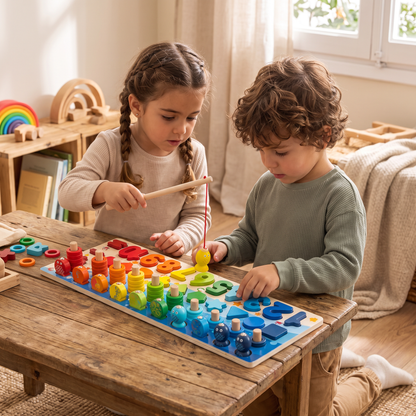 Desarrollo De Habilidades – Tablero De Actividades Montessori De Madera
