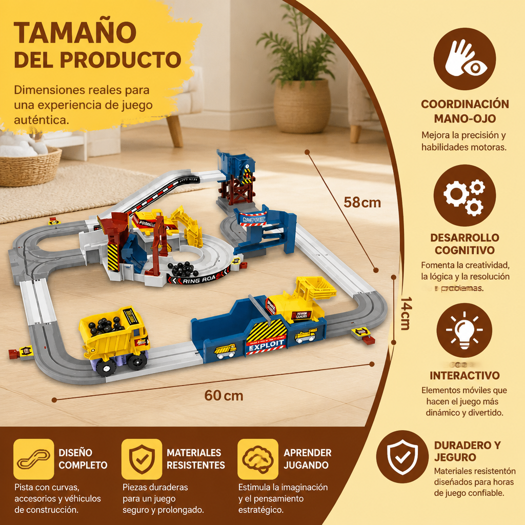 Set De Tren Eléctrico Interactivo De Aventura En La Cantera