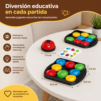 Juego Educativo Familiar De Campana Para Combinar Colores Y Patrones