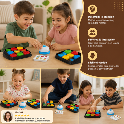Juego Educativo Familiar De Campana Para Combinar Colores Y Patrones