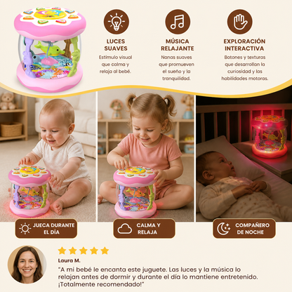 Giocattolo Musicale Interattivo con Luci – Gioco Sensoriale Montessori e Ninna Nanna Rilassante