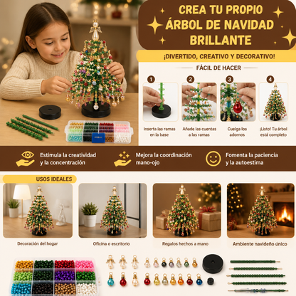 Kit DIY Para Crear Un Árbol De Navidad Con Cuentas De Cristal