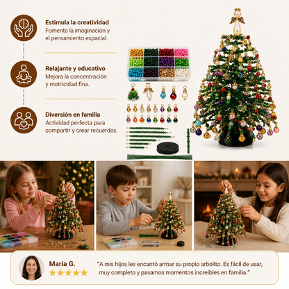 Kit DIY Para Crear Un Árbol De Navidad Con Cuentas De Cristal
