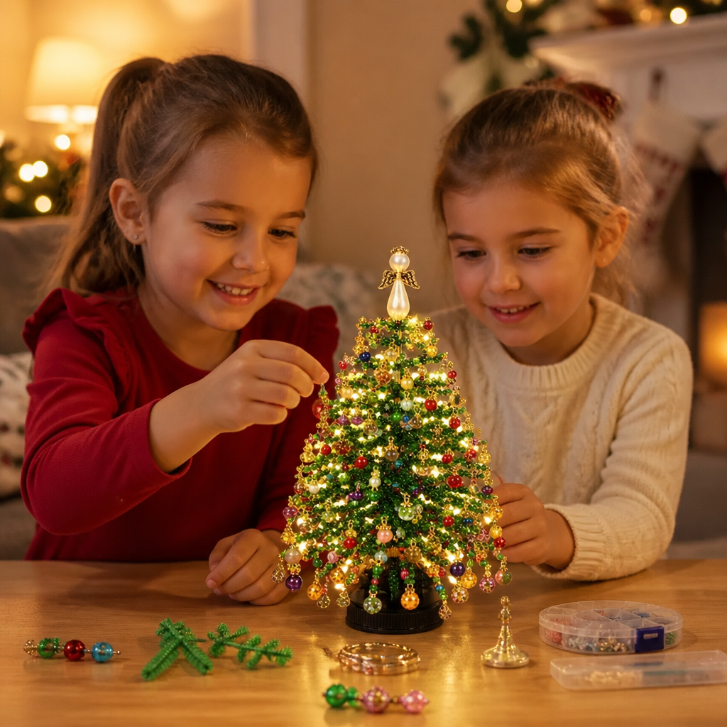 Kit DIY Para Crear Un Árbol De Navidad Con Cuentas De Cristal