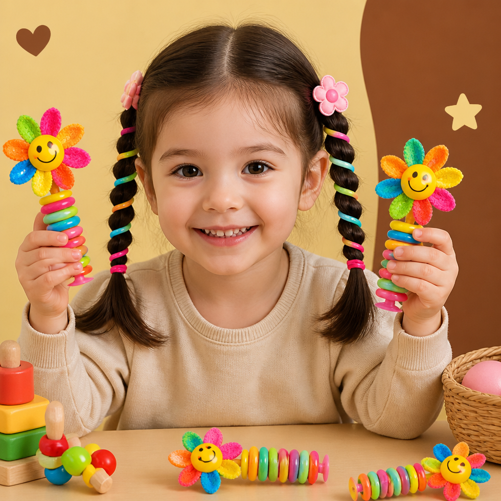 Lindo Set de Ligas Espirales para Niñas
