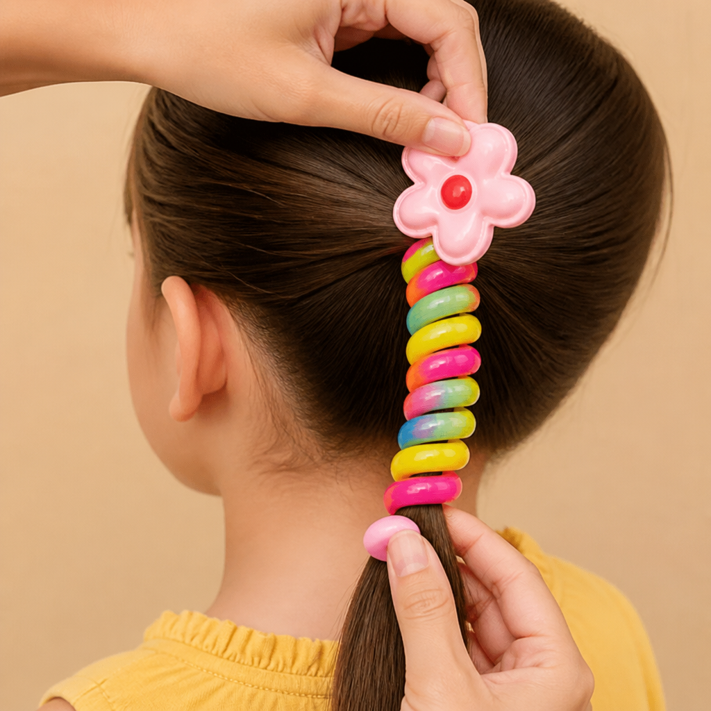 Lindo Set de Ligas Espirales para Niñas