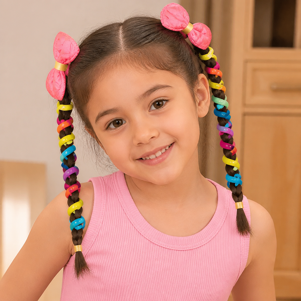 Lindo Set de Ligas Espirales para Niñas