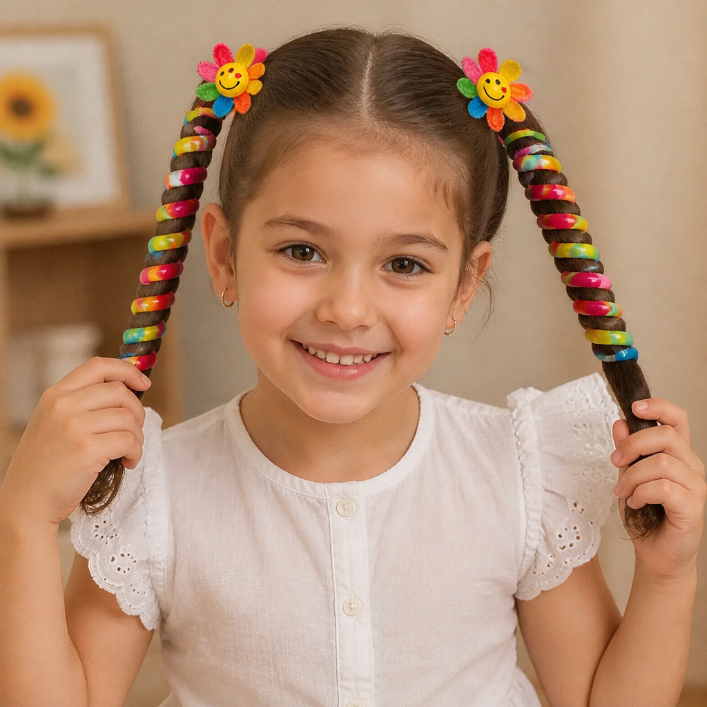 Lindo Set de Ligas Espirales para Niñas