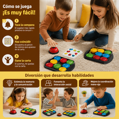 Juego Educativo Familiar De Campana Para Combinar Colores Y Patrones
