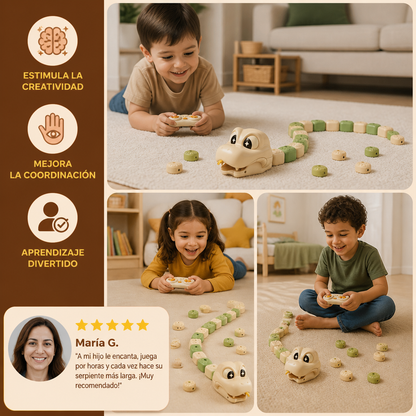 Serpiente RC Interactiva STEM Que Crece – Come Bloques Y Se Hace Más Larga