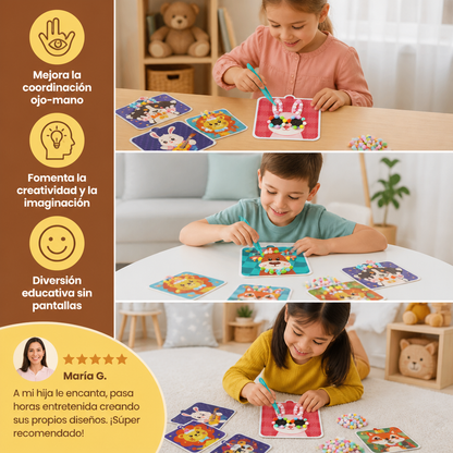Kit De Manualidades Y Pintura De Animales Con Pompones Suaves