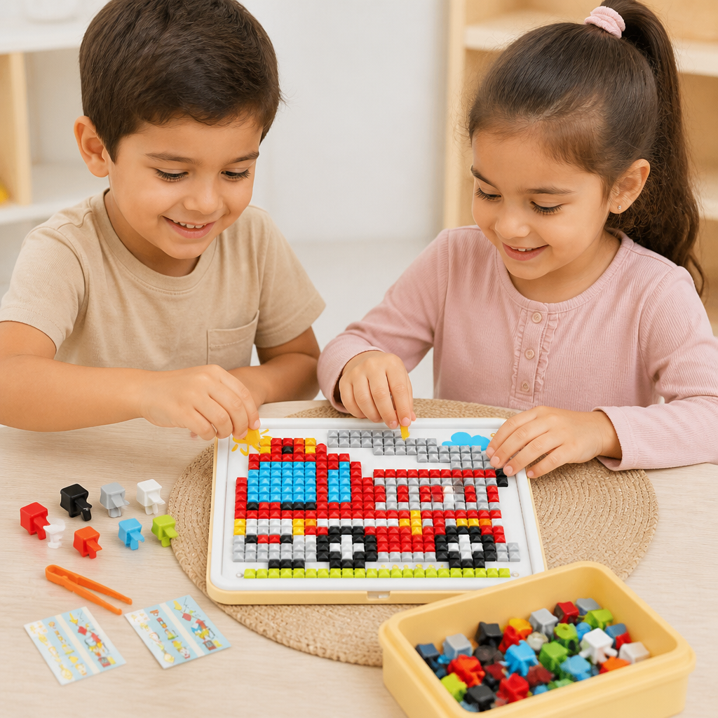Tablero de Mosaico Montessori con Pinchos para Aprender