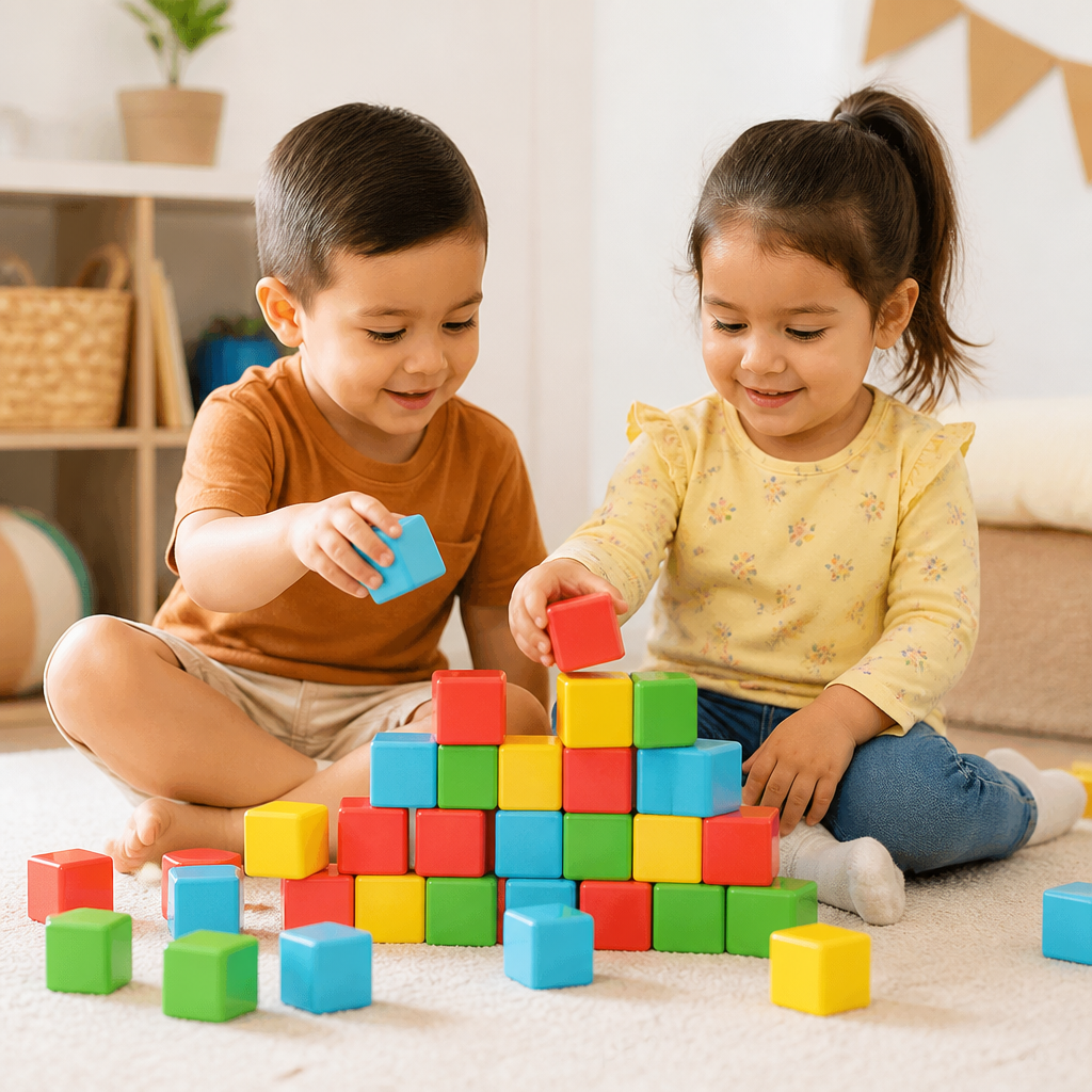 Cubos Magnéticos de Construcción Seguros para Niños Pequeños de 4,2 cm – Bloques STEM para el Aprendizaje