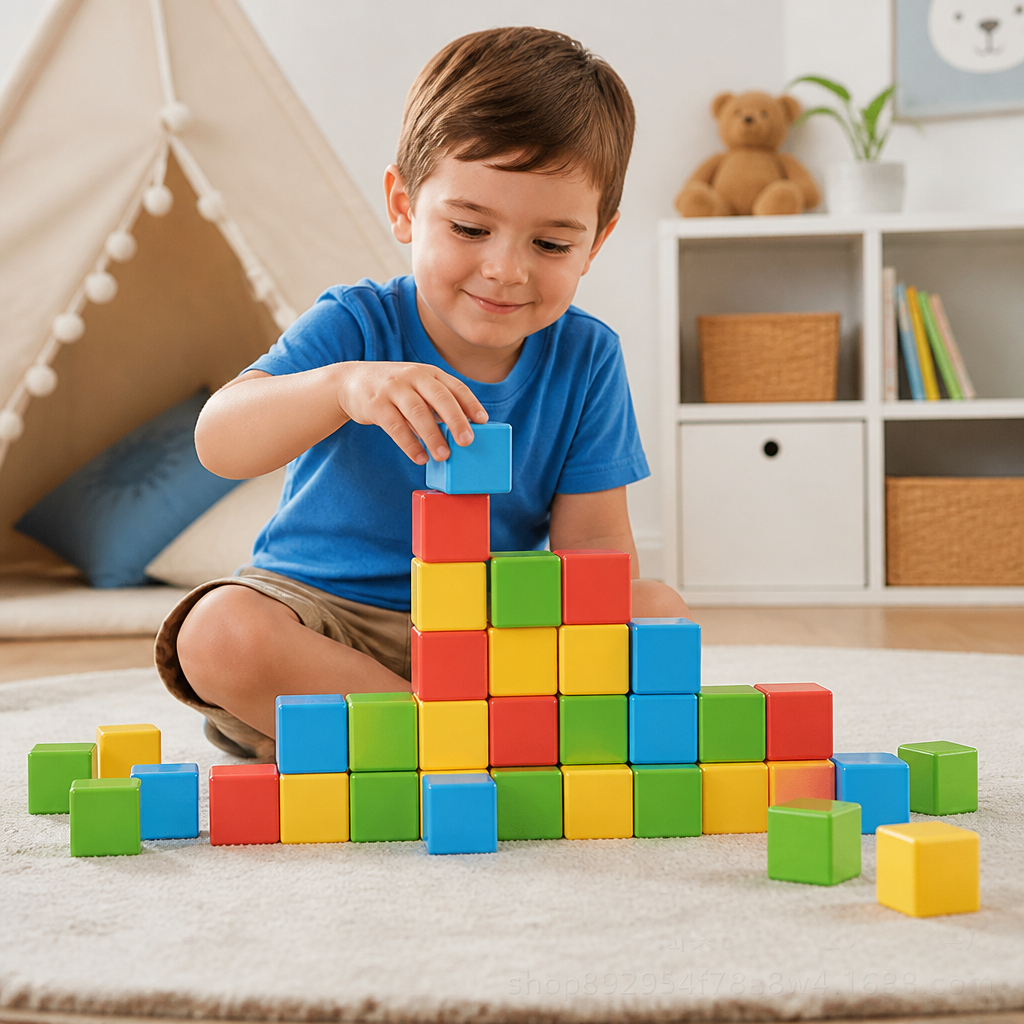 Cubos Magnéticos de Construcción Seguros para Niños Pequeños de 4,2 cm – Bloques STEM para el Aprendizaje