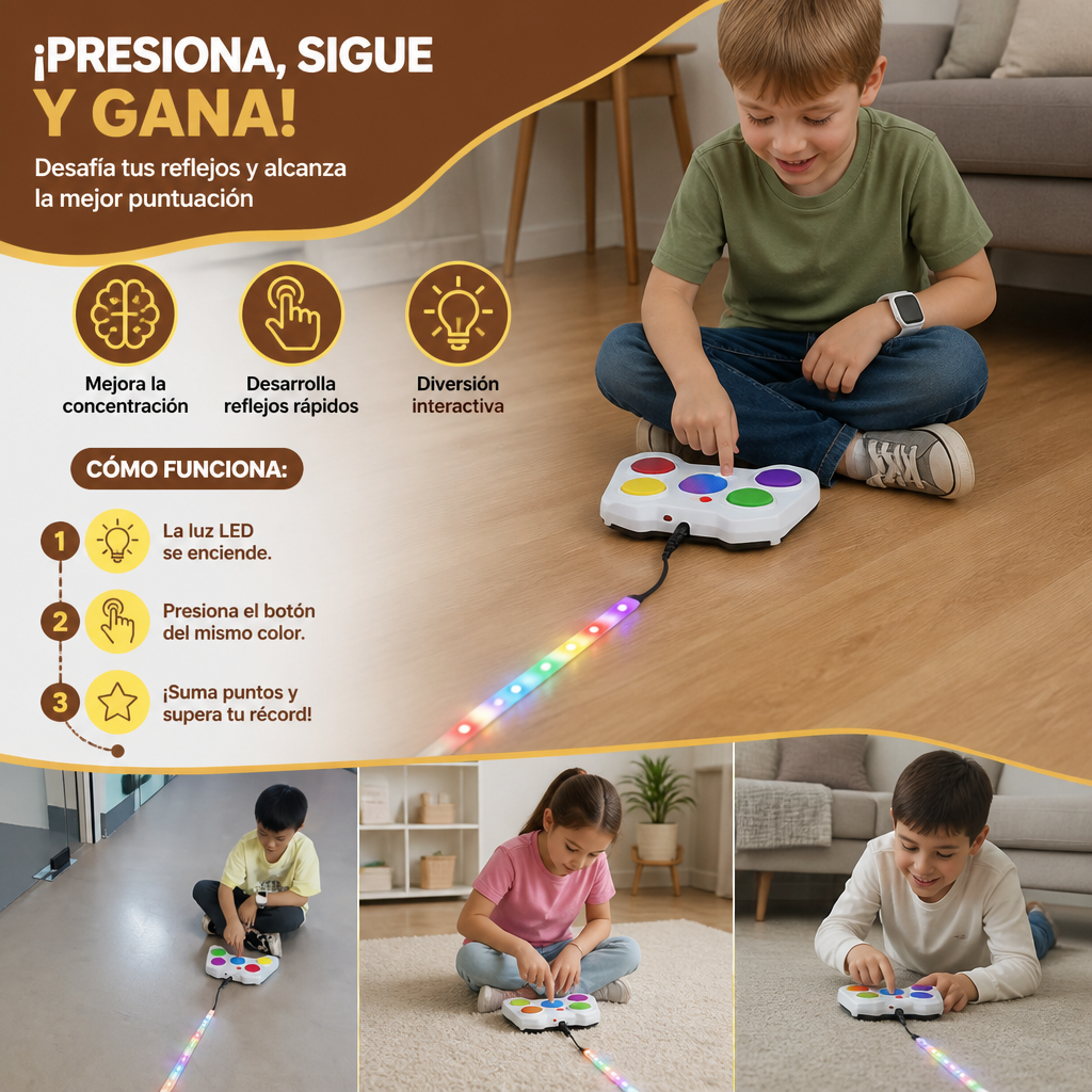 Desafío de Defensa Lumínica – Juego Interactivo de Reflejos con LED